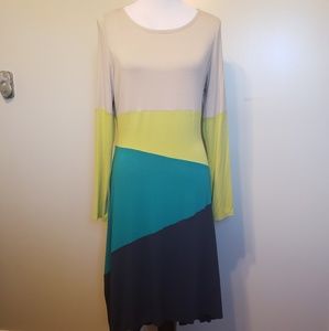 *Nine West* color block high low dress